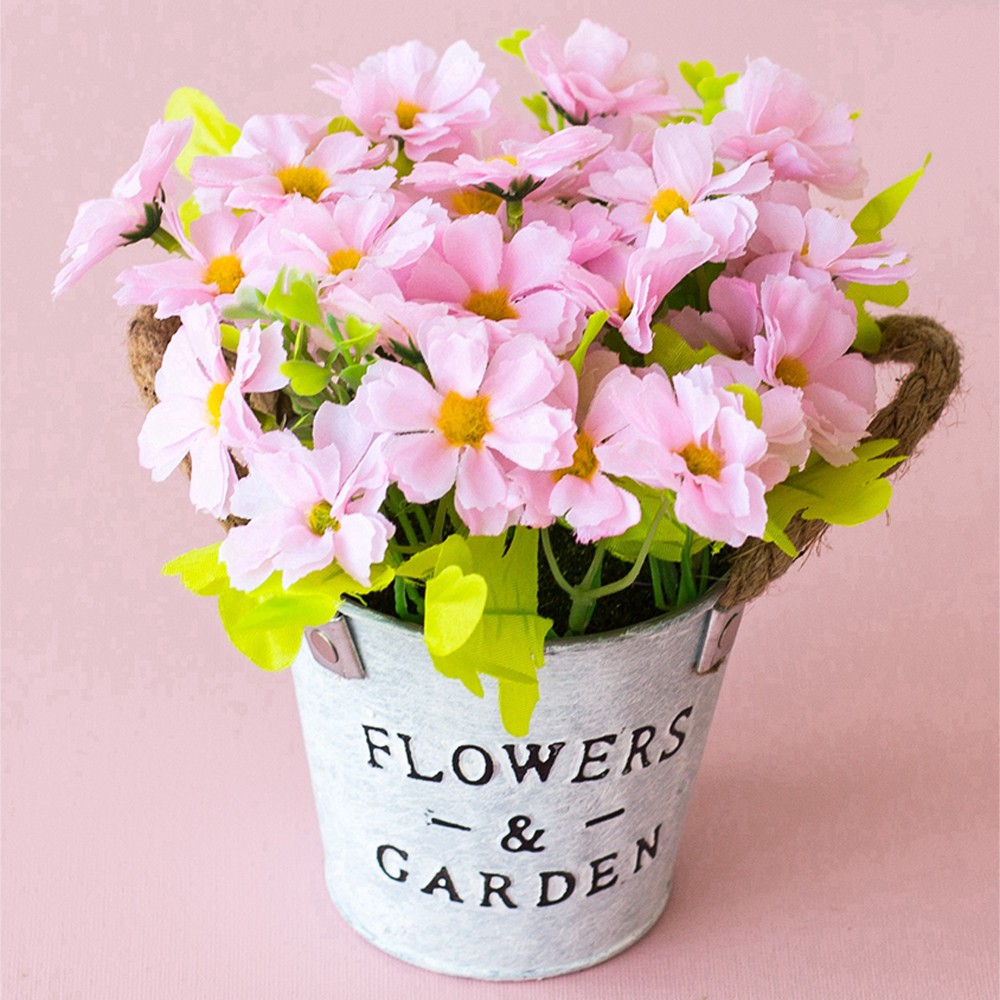 Bunga Hias Pohon Buatan Dekorasi Rumah Bunga Plastik Buatan Gaya Vintage - Chrysan-6