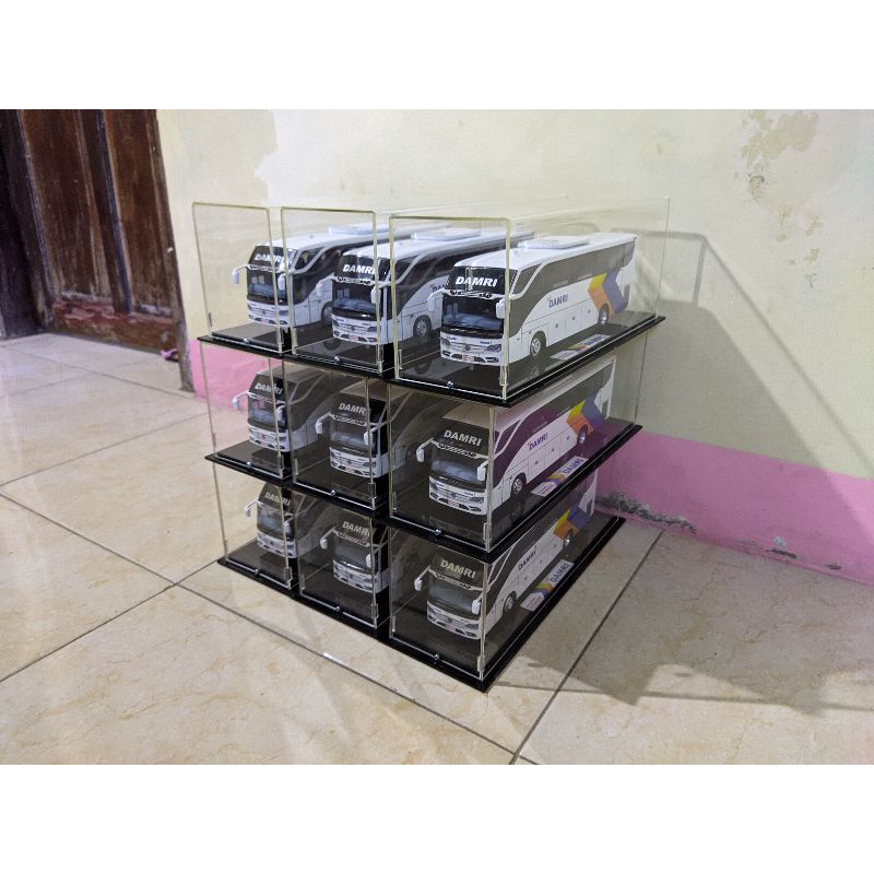 ( Bisa Custom Livery ) Miniatur Bus DAMRI Body New Tourismo SHD Morodadi Prima Full Interior Skala43