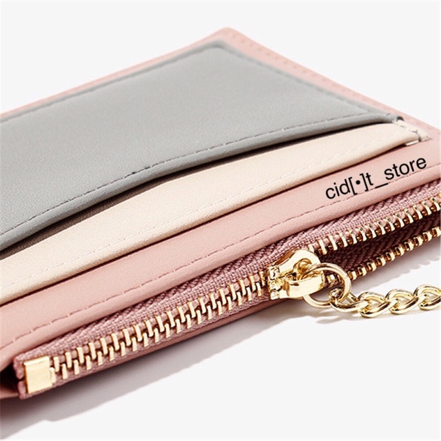Card Holder Candy Pasttel Murah / dompet Kartu Mini Korean Style Warna Pastel Free Asesoris Ring &amp; Chain