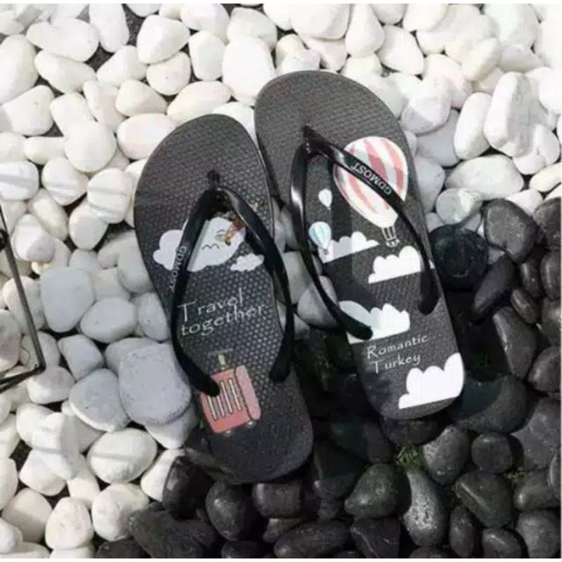 SANDAL JEPIT WANITA MOTIF BALON TRAVEL