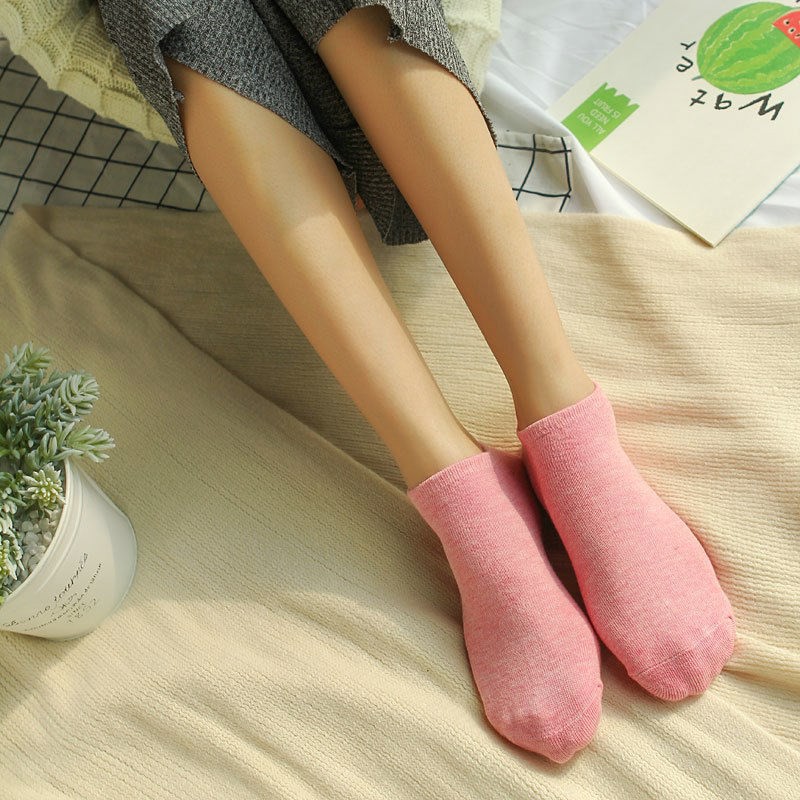 DODORY D060 Kaos Kaki Polos Wanita KaosKaki Spandek Pendek Korea Murah Short Socks-6