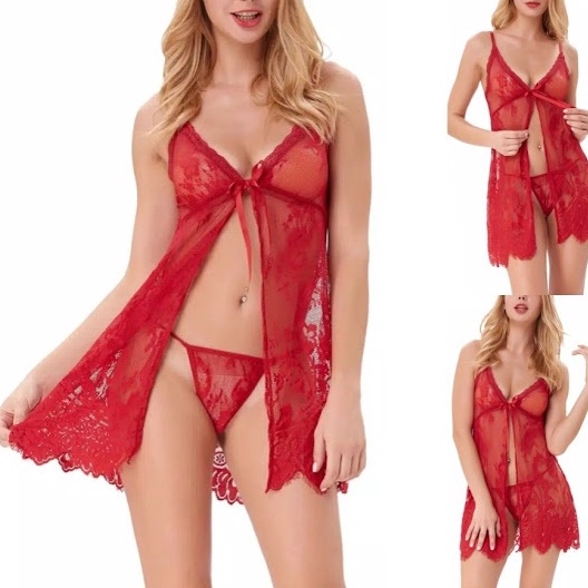 Lingerie Murah Baju Tidur Wanita Seksi Baju Haram TA0044 Merah