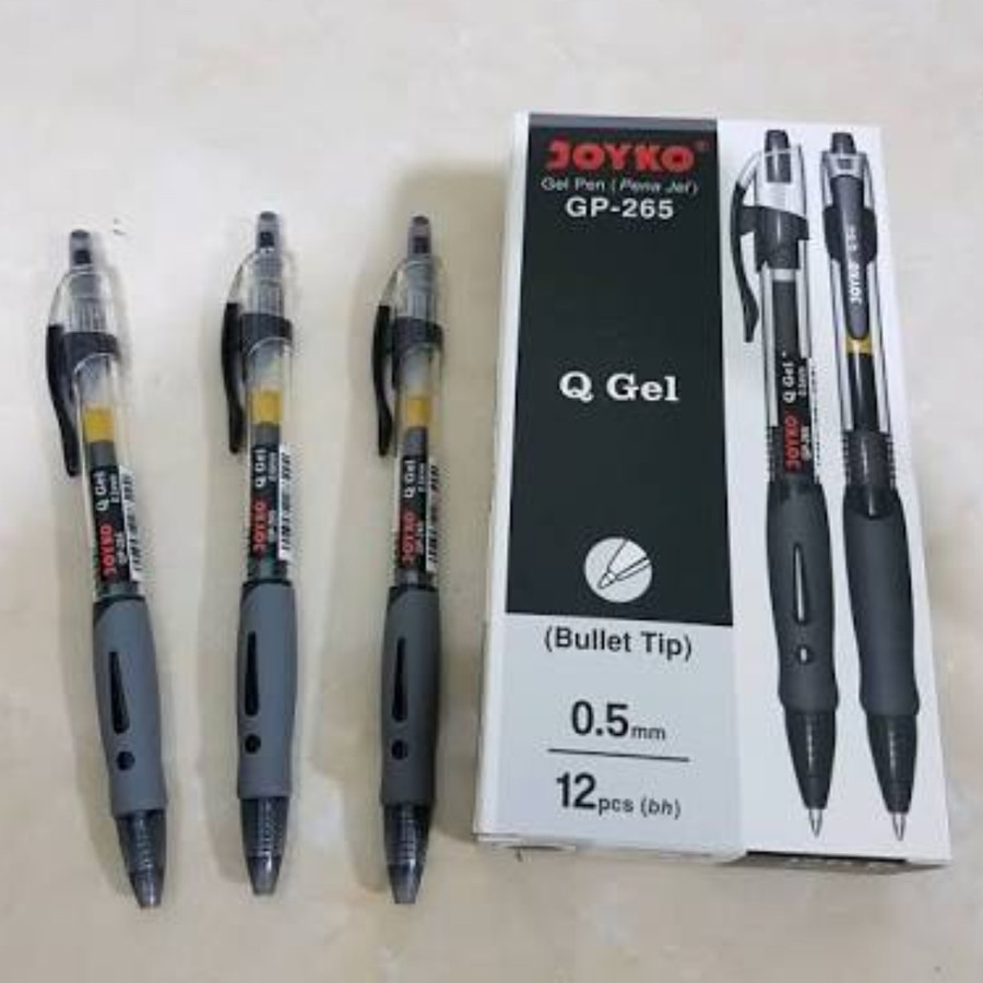 

pen joyko Q gel jetrek isi 12 pcs 0.5mm - Hitam