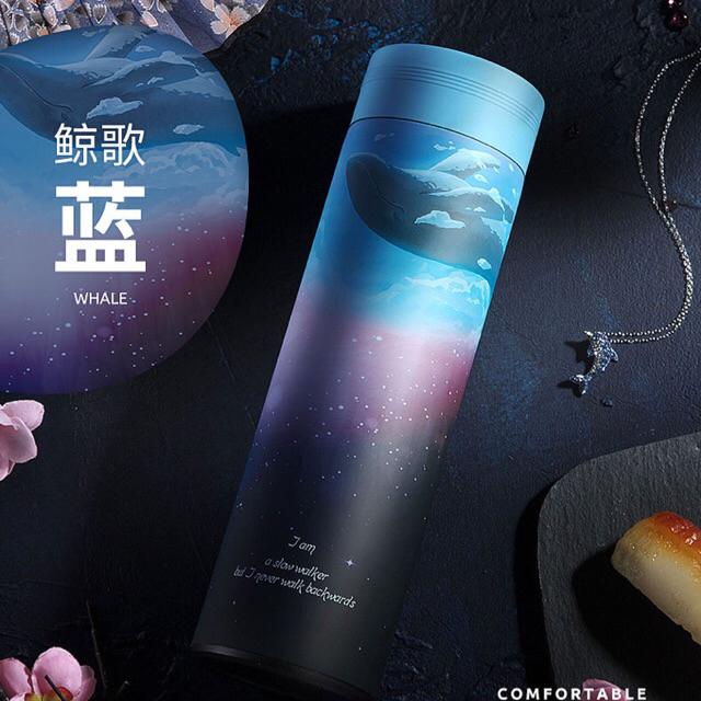 Tumbler stainless steel 304 BPA FREE desain lucu unik botol minum thermos cup-Whale