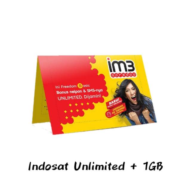 Perdana Indosat Unlimited + 1GB