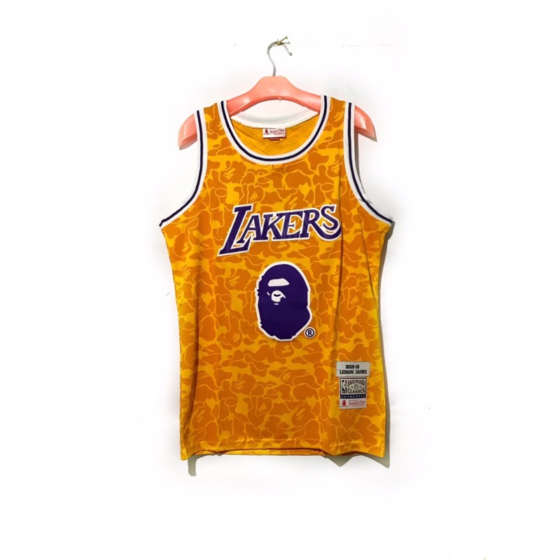 BAPE x LAKERS Lebron James Jersey second