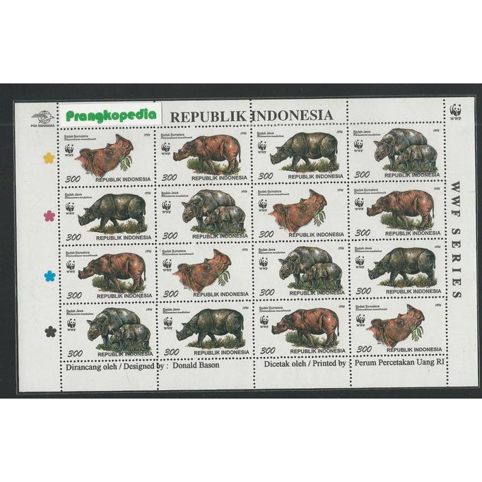 

Big Sale Perangko/Prangko Indonesia. I-504. 1996. Seri WWF Badak. Fullsheet Big Sale