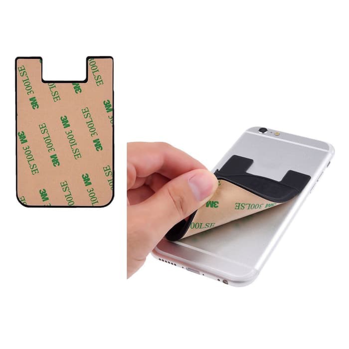Sticky Card Holder / Dompet Kartu / Tempelan Hp / Perekat / Pocket Hp