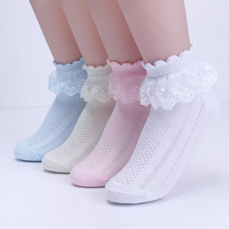 (GANBARU) KAOS KAKI PENDEK ANAK | KAOS KAKI BAYI RENDA | KAOS KAKI ANAK PEREMPUAN WARNA PASTEL PREMIUM | BABY SOCK | KIDS SOCK