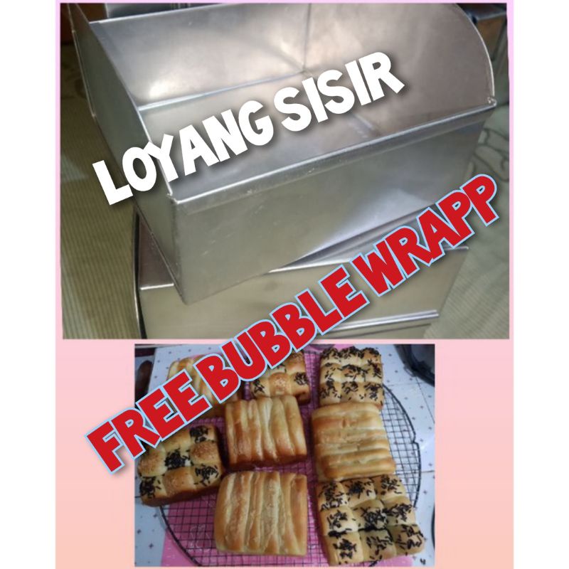 LOYANG ROTI SISIR 13X13X5 HARGA MURAH TERJANGKAU ALUMINIUM ASLI NO LENGKET FREE BUBBLE WRAPP