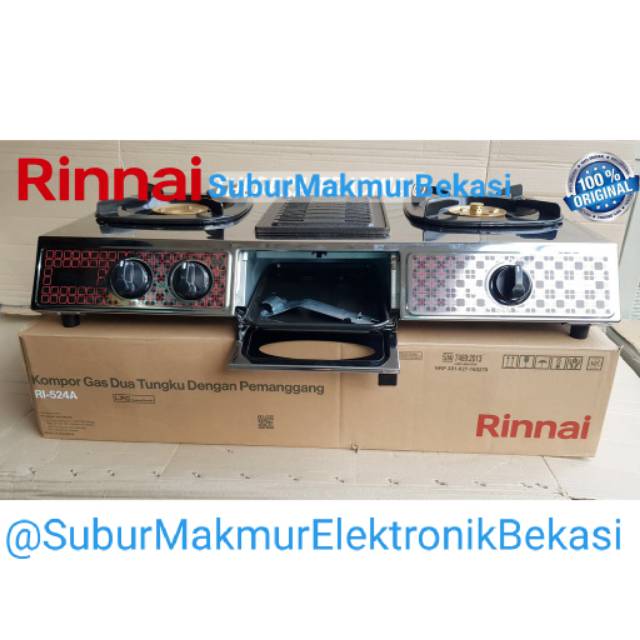 Kompor gas rinnai 3 tungku RI-524A