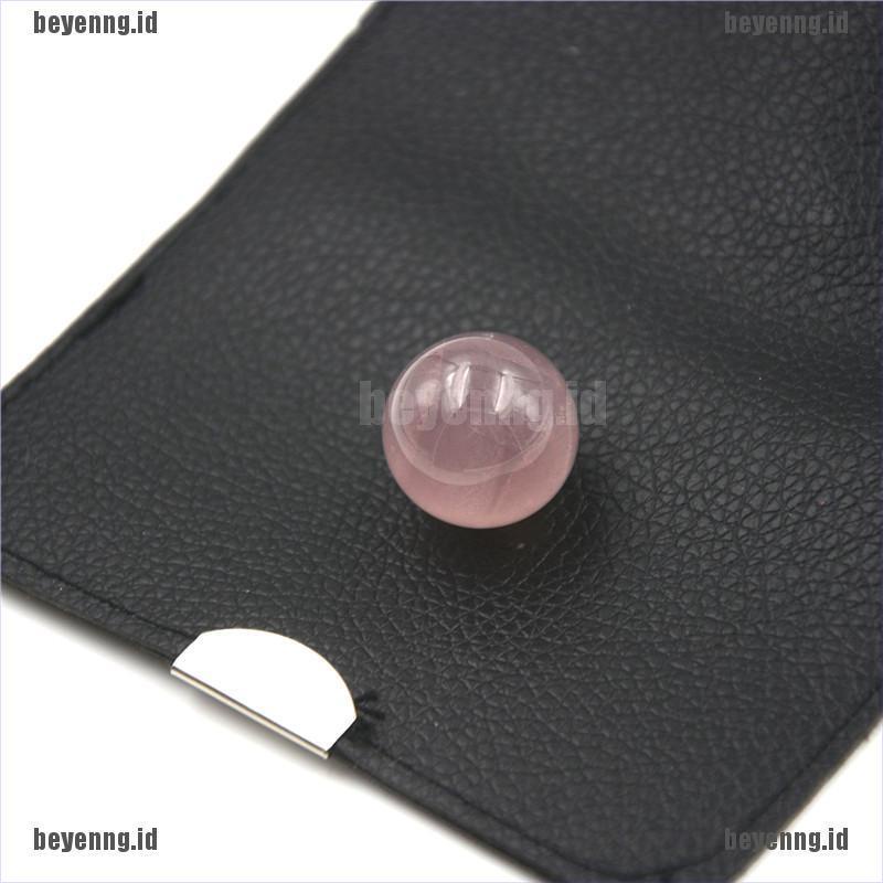 Bey 1pc Bola Kristal Kuarsa Alami Warna Pink Mawar 20mm Untuk Penyembuhan