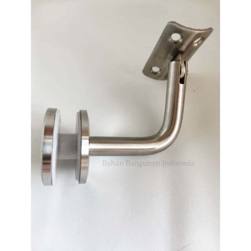 Bracket Handrail Kaca Stainless 60x60 mm Railing Tangga Balkon Penjepit Kaca