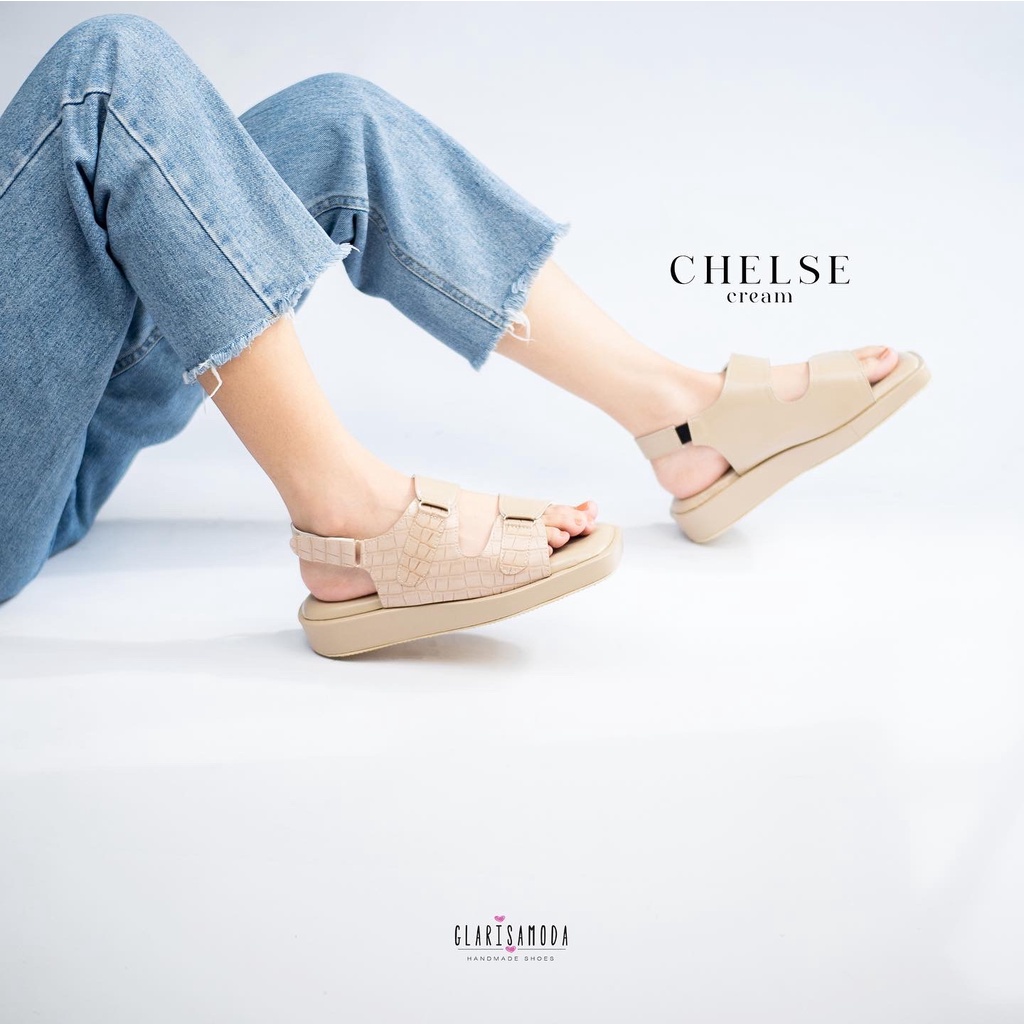 GLARISAMODA Chelsea Sandal Sepatu Sandal Wanita Nyaman