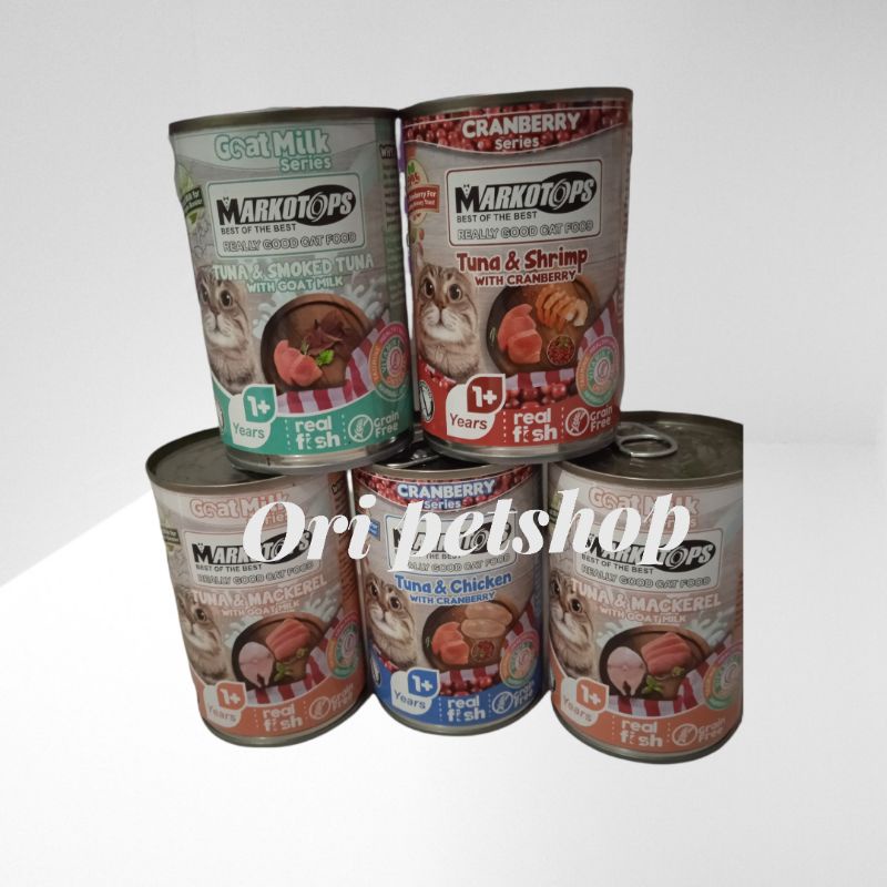 makanan kucing kaleng markotops 400Gram cat food makanan basah for adult