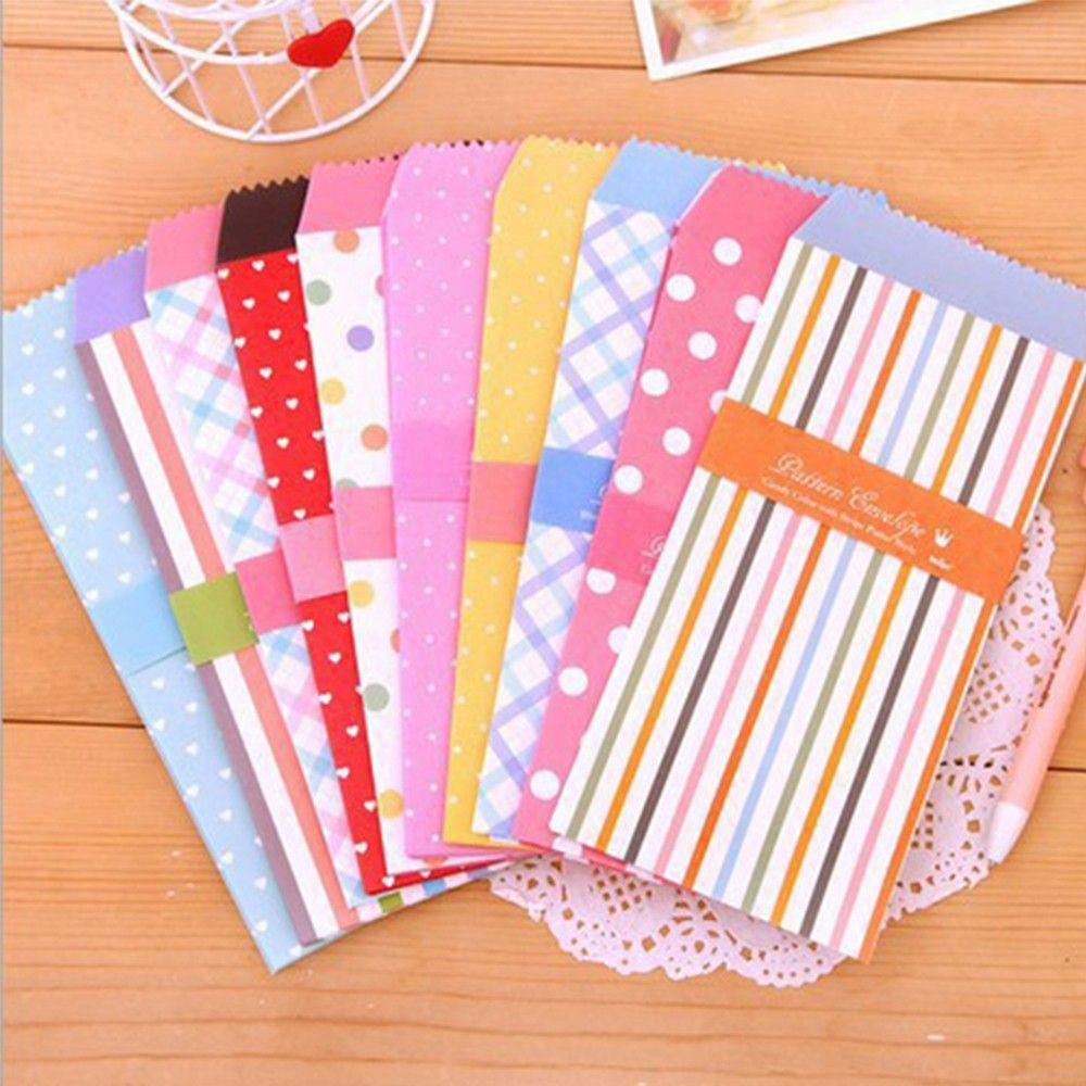 Quinton 20Pcs/4Pack Banyak Gaya Amplop Lucu Kartun Praktek Kantor Supply Kawaii Kertas Colorful Gift Card