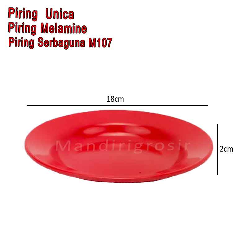 Piring Melamine * Piring  Unica * Piring Serbaguna M107 * Uk.18cm