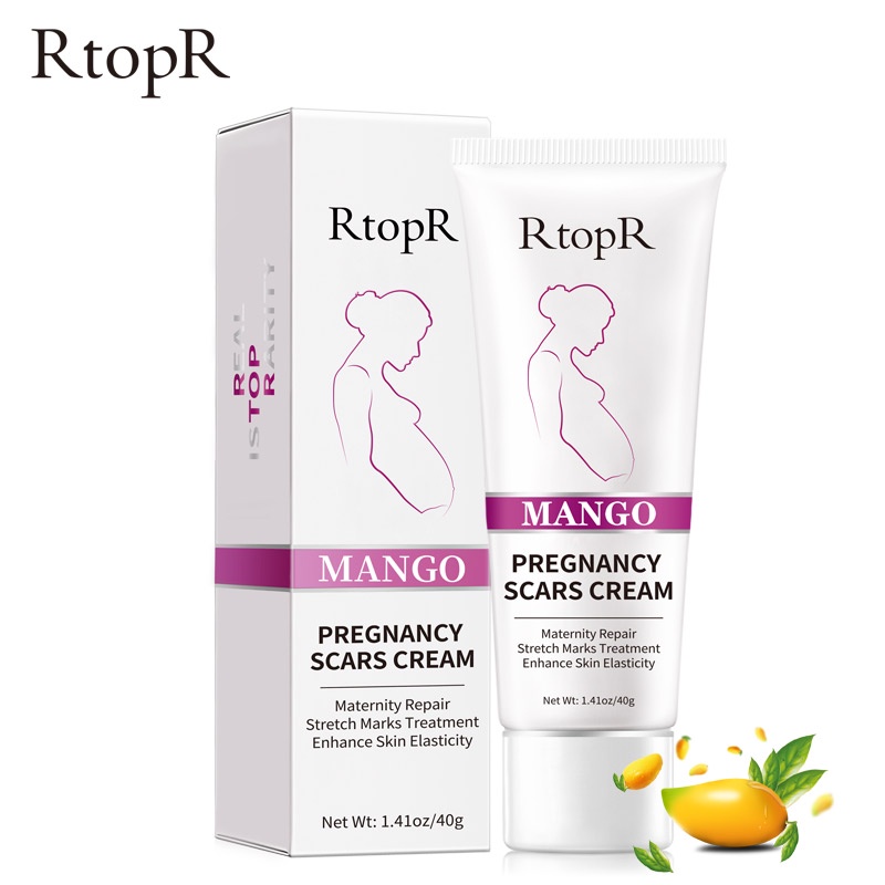 [BPOM]RtopR Mangga Menghilangkan Bekas Kehamilan Krim Jerawat Stretch Marks Perawatan Bersalin Perbaikan Anti-Penuaan Anti-Keriput Mengencangkan Krim Tubuh 40g