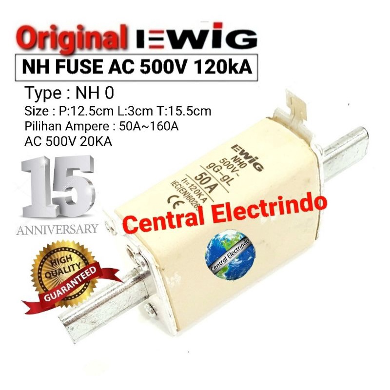 NH Fuse EWIG NH0 AC500V 120KA