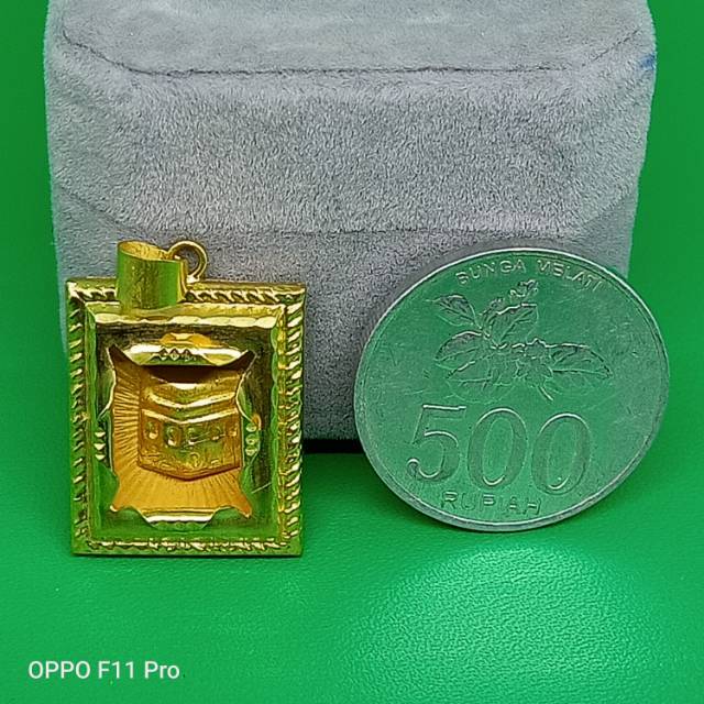 Liontin Emas 750 Kabah, Liontin Ka'bah, Liontin Muslim, Liontin Muslimah, Liontin Islam Religi