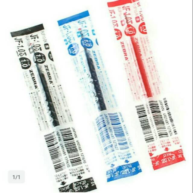 

Isi Tinta Refill JF 0.5mm 1.0mm 0.7mm untuk pulpen Zebra Sarasa Clip 4pcs