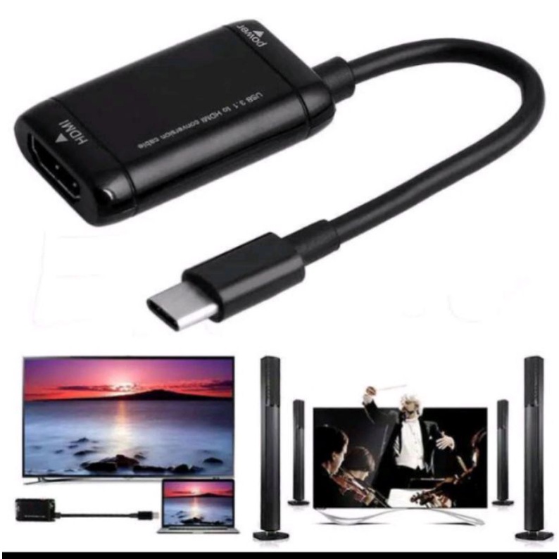 MHL tipe c converter menampilkan HP ke TV LED adapter kabel 1080p paling murah