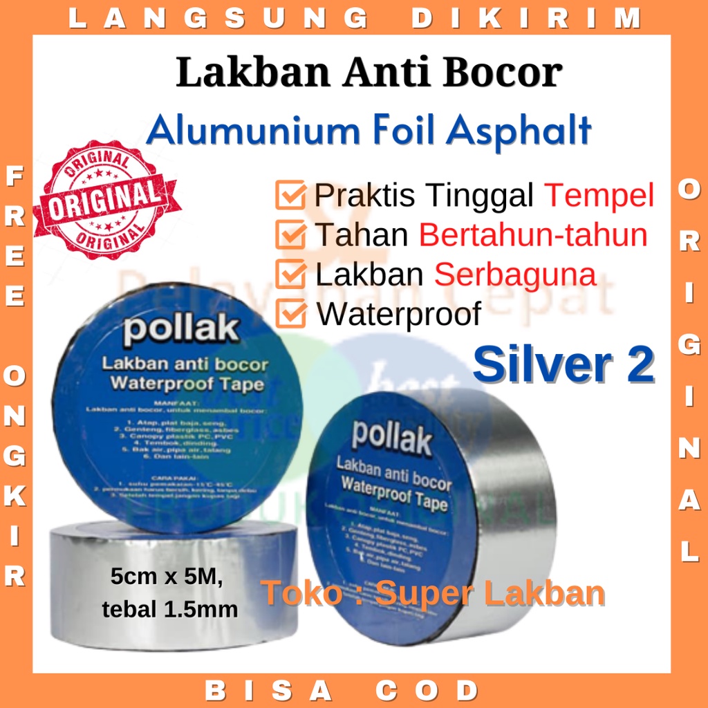 Lakban Anti Bocor Penambal Atap - Pipa Toren Kanopi Bocor Waterproof Tahan Panas