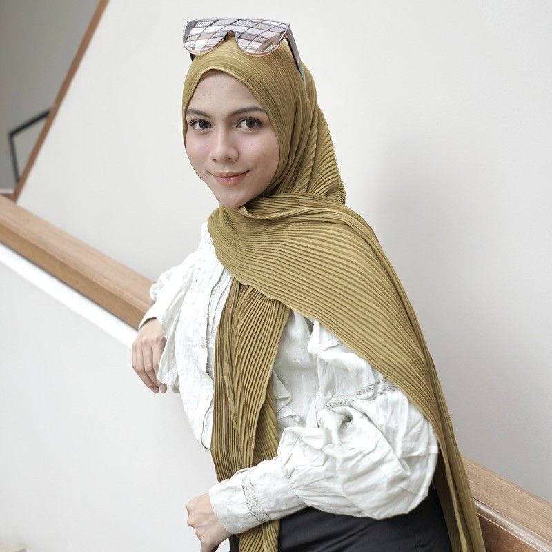 ( pp ) pashmina plisket shawl | ceruty babydoll original pashmiina lidi full plikset 180 × 75