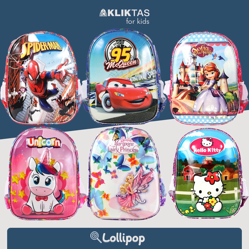 [KLIKTAS] Tas Ransel Anak TK / Paud Kartun Batok / Backpack Sekolah karakter