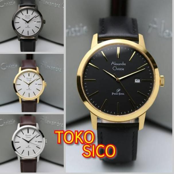 [34] Terbaru jam tangan Alexander Christie pria original tali kulit 1007 Alexandre Cristie Cristy le