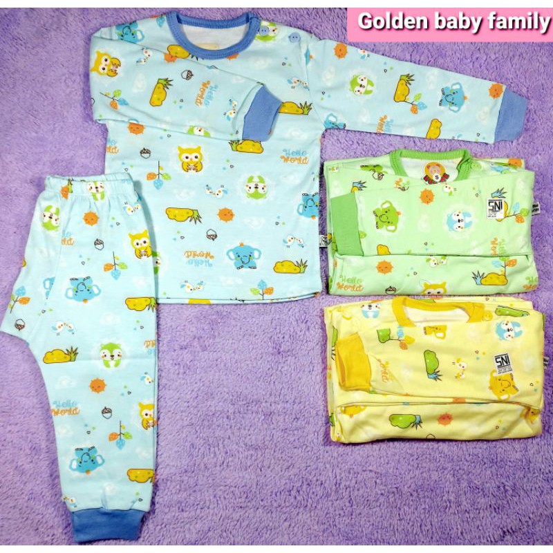 3 Pcs Setelan hugme panjang size s,m,l,xl