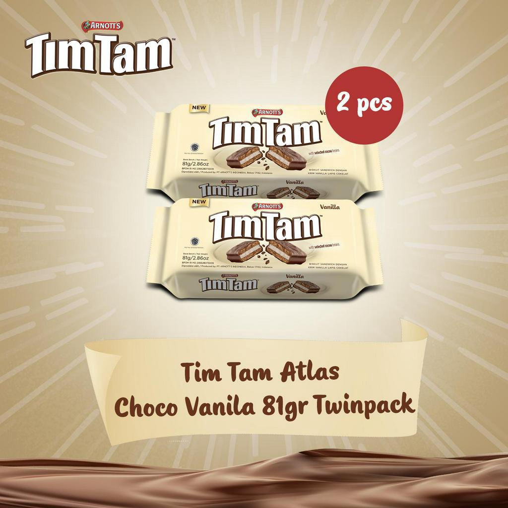 

Tim Tam Atlas Choco Vanila 81gr Twinpack