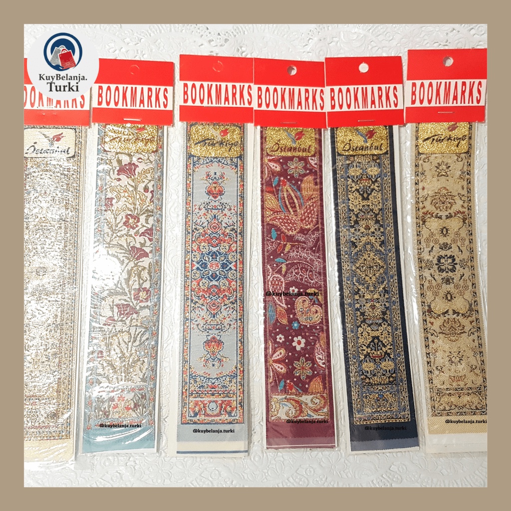 

PEMBATAS BUKU KAIN MOTIF TURKI | SOUVENIR TURKI | PEMBATAS BUKU I Original Turki
