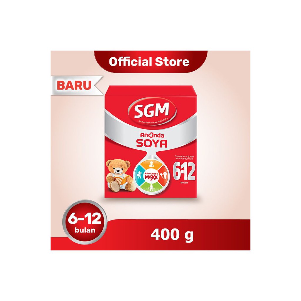 Supermarket Susu Bayi SGM Ananda Soya 6-12 Bulan Formula Bayi Alergi Susu Sapi 400gr