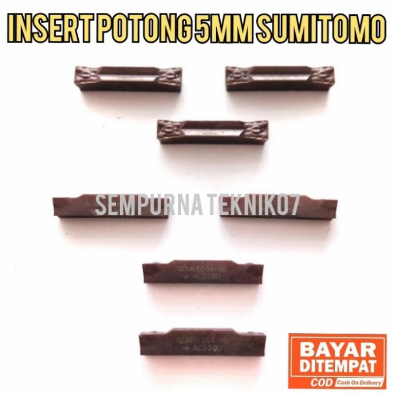 INSERT bubut insert POTONG 5mm SUMITOMO pisau bubut potong mata holder
