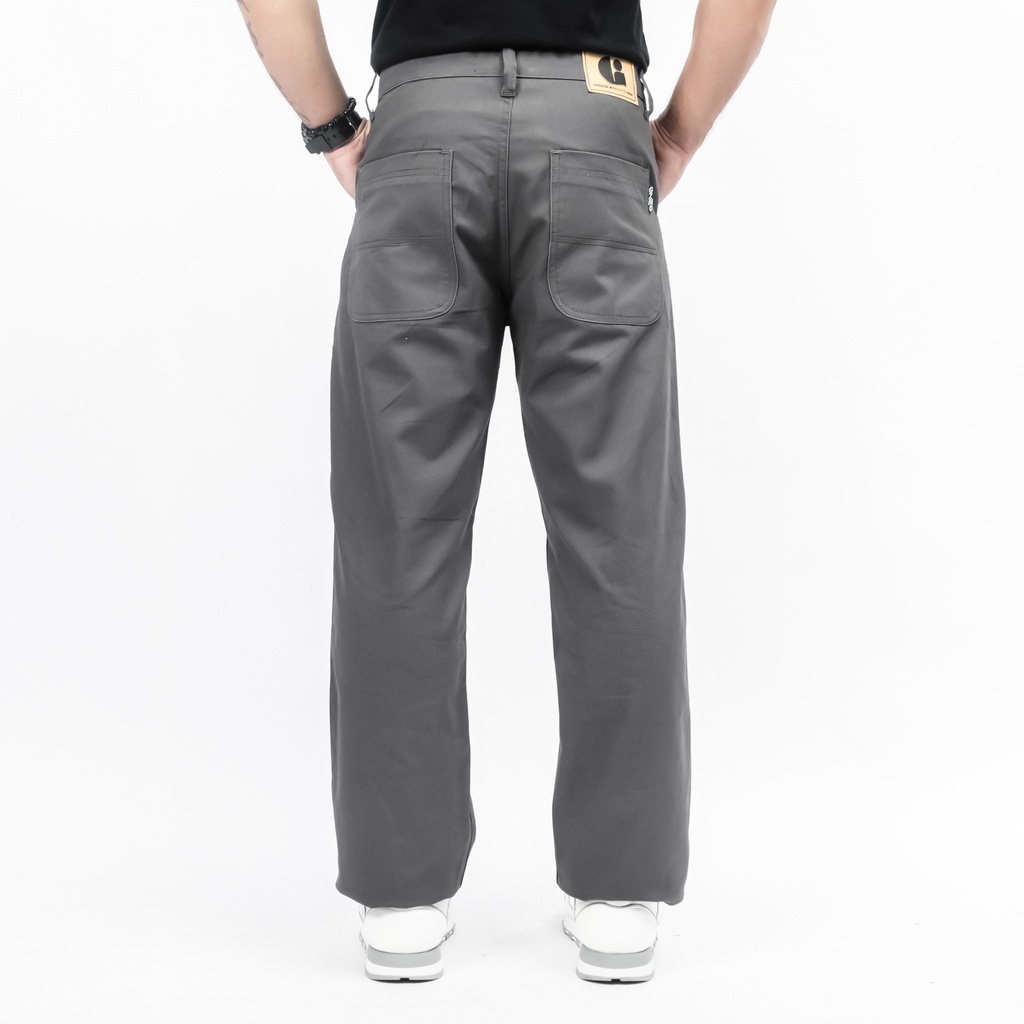 Gizmo Celana Chino Reguler Forthright Grey Loose pants Basic