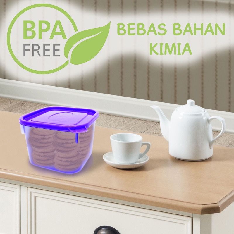 SHINPO Toples Plastik Ukuran M 1.65 L Tempat Cemilan Boccadillo Food Storage BPA FreeSPO-SIP-304M