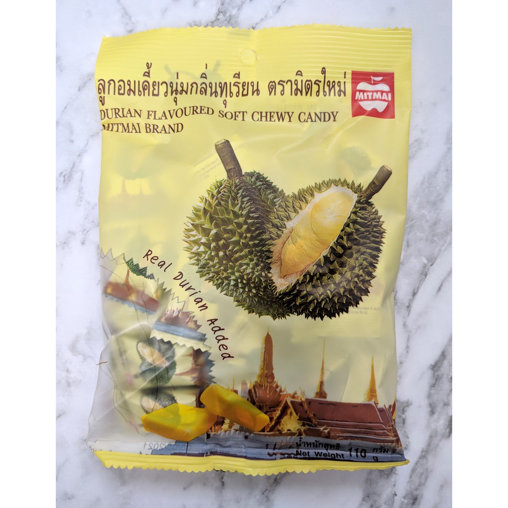 Durian Flavoured Soft Chewy Candy - Permen Durian Import Thailand