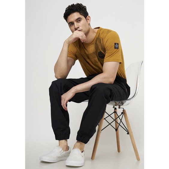 CELANA PANJANG EMBA JEANS CHINOS HITAM JOGGER REGULER