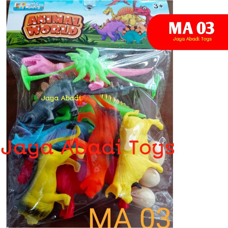 MA 03 - Mainan Replika patung Hewan Dinosaurus telur Ktg MA03