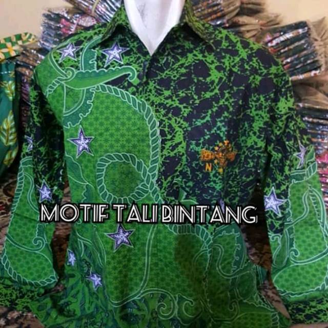 kemeja batik nu motif tali bintang
