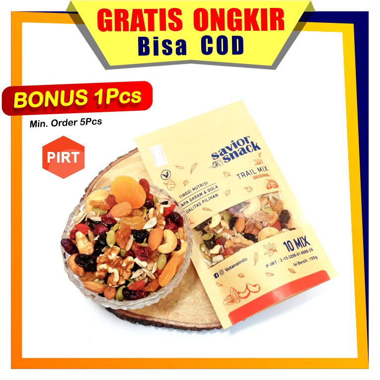 

Ay00! CEMILAN SEHAT UNTUK IBU HAMIL, MENYUSUI, SAVIOR SNACK TRAIL MIX 10 MACAM BAHAN MAKANAN ASI