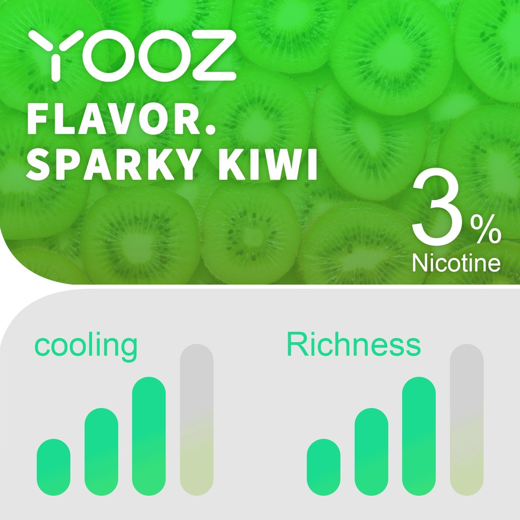 【YOOZ】Sparky Kiwi flavor 2 pods cold  Vaporizer