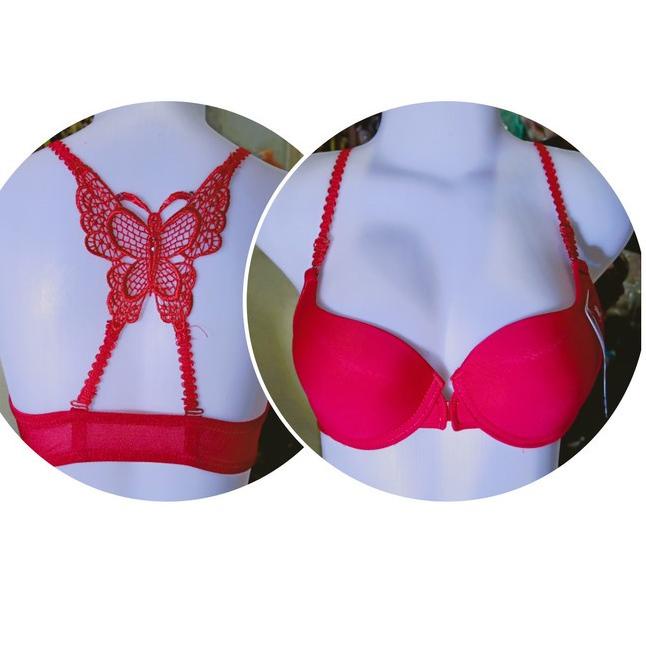 ☑ BH Wanita Kupu-Kupu kait Kancing Depan Berkawat / Bra wanita kupu ℗