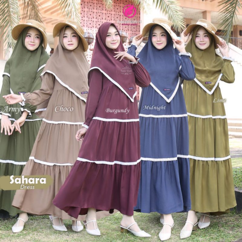 Sahara Dress Fania Hijab / Gamis Fania Hijab / faniahijab.id