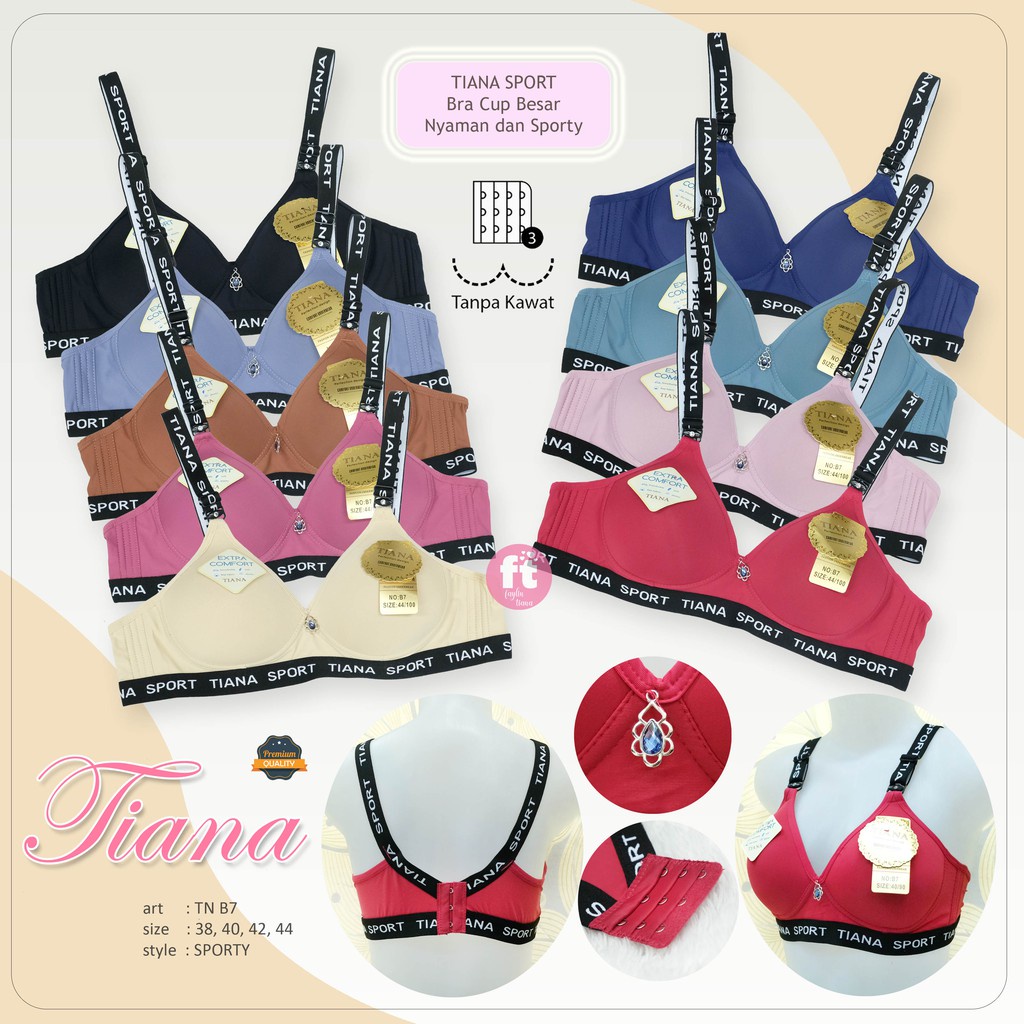 TIANA | BRA Cup Besar Kait 3 / BH Jumbo / art TN B7 Terlaris DKI Jakarta COD