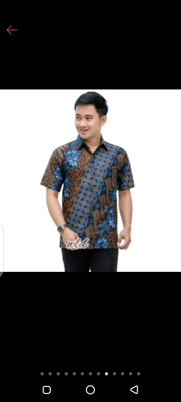 Bswartbatik Hrb026 Kenongo Hem Pendek Padi Pekalongan M L Xl Batik Pria Murah Moderngrosir