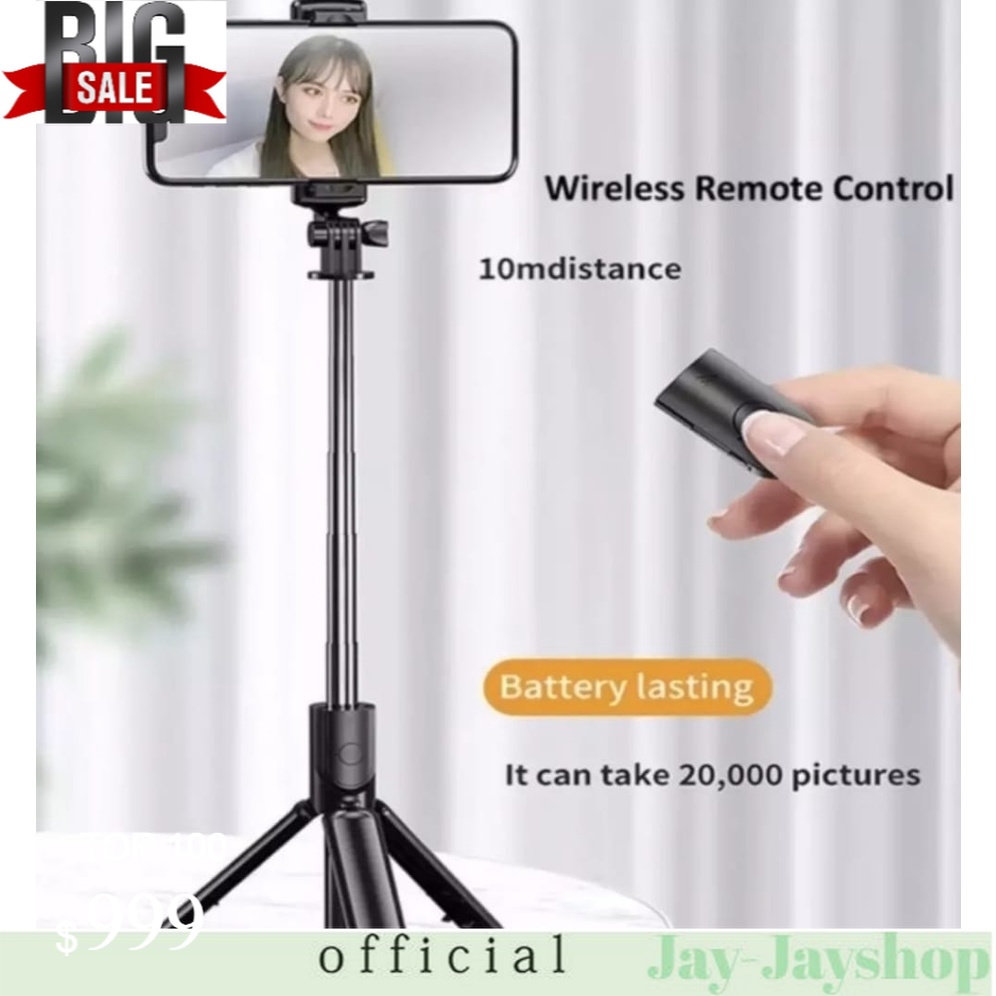 TONGSIS bluetooth S03 TRIPOD 3 in 1 Tongsis Bluetooth With Remote Mini Tripod Selfie Stick TERLARIS