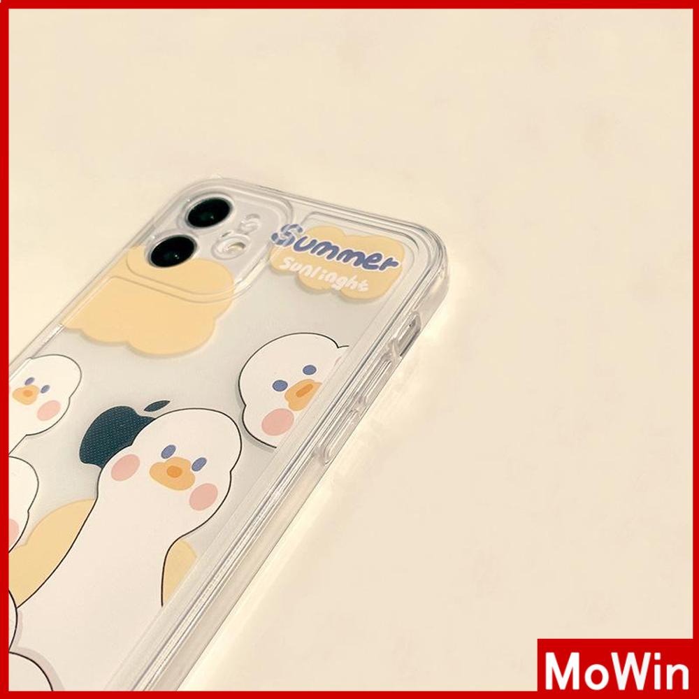 Casing Soft Case TPU Transparan Motif Awan / Bebek / Bebek Lucu Untuk Iphone