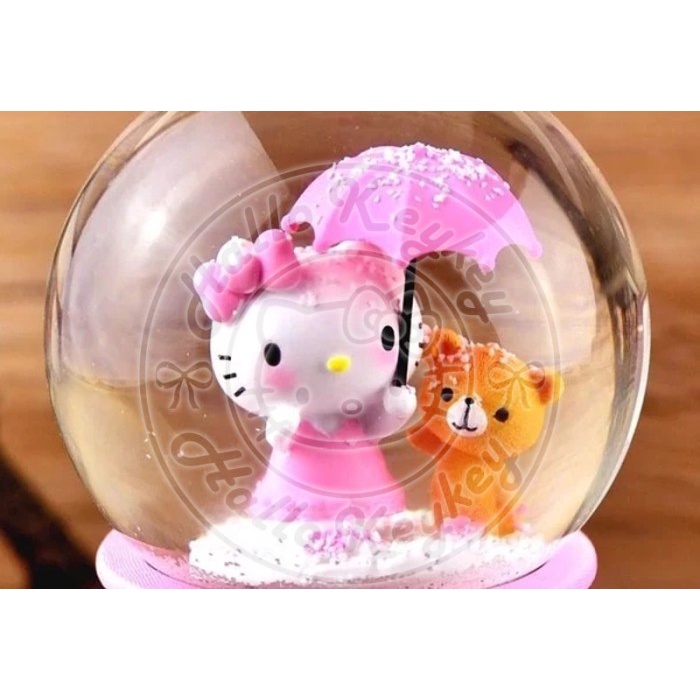 MUSIK-KOTAK- PAJANGAN SNOW BALL SNOWBALL LAMPU MUSIK UKURAN BESAR HELLO KITTY - 1.HK BEAR -KOTAK-